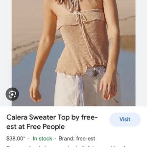 Brand New Free People Beach Collection - Calera Sweater in Oat Bran Color